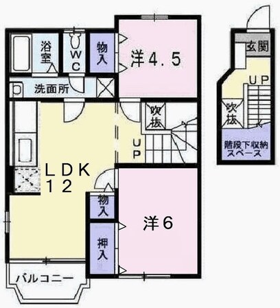 ヒュ－ゲル　ヴェストＡの物件間取画像